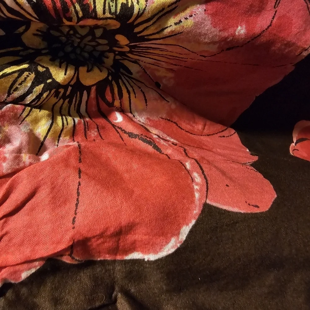 Gap Kids Floral Dress with Pink and Brown Poppies Size XX Large